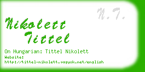 nikolett tittel business card
